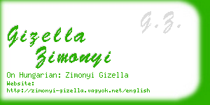 gizella zimonyi business card